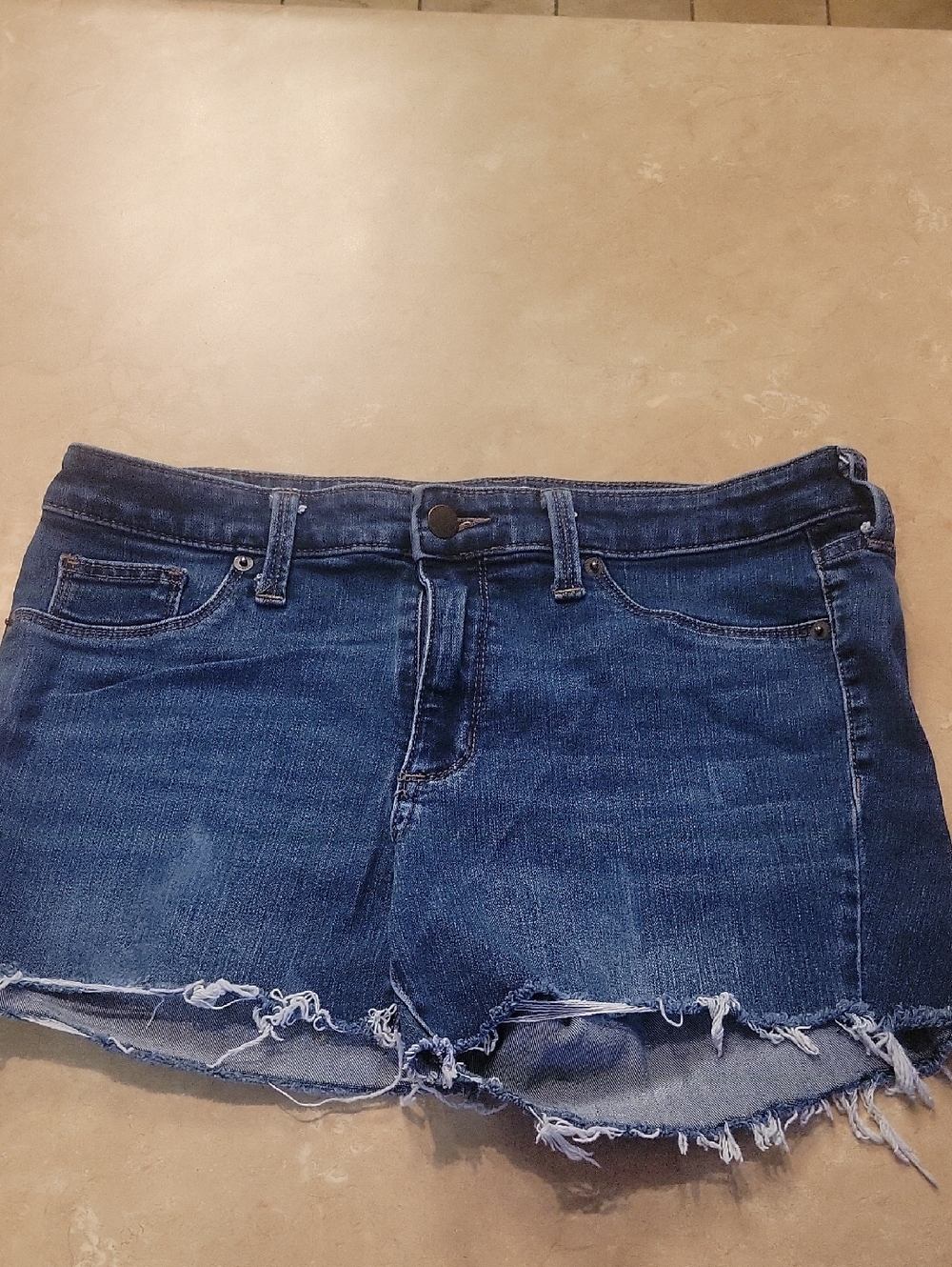 Universal Thread Dark Blue Distressed Denim Cutoff Shorts
